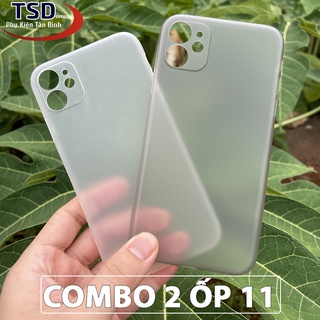 Combo 2 Ốp Lưng Trong Nhám Unibody iPhone 11 Siêu Mỏng