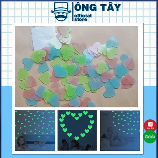 Bịch 100 trái tim dạ quang