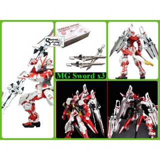 PHụ kiện mô hình MG 1/100 Weapon Unit Sword Caledbwlch honoo HJ Build Weapon Astray Red Blue (không kèm gundam)