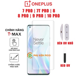 Cường lực Oneplus 7 Pro / 7T Pro / 8 / 8 Pro / 9 Pro / 10 Pro / 11 chính hãng T-Max Liquid full màn hình đèn UV nhỏ
