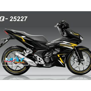 Tem rời Winner X xe đen phối trắng vàng