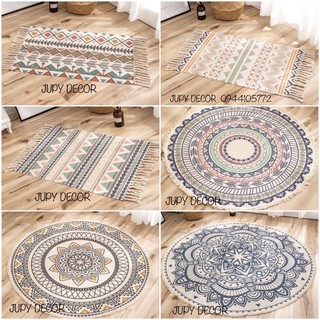 SIÊU ĐẸP  SẴNThảm trải sàn Canvas theo phong cách Bắc Âu/ Vintage/ thảm trang trí / thảm deocr