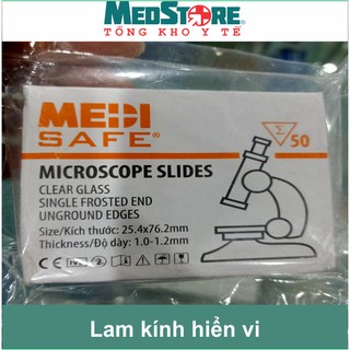 Lam kính hiển vi trong suốt 7102, mài mờ 7105 (hộp 50 - 72 kính)