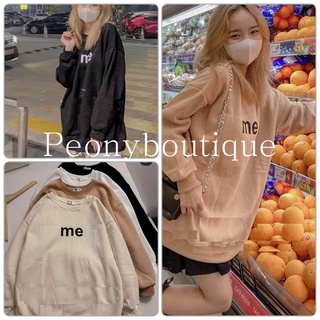 Áo Nỉ Me 4 Màu PEONYB Nữ [FREESHIP]  Sweater form rộng tay bồng, hoodie cổ tròn phong cách vintage cá tính Ulzzang