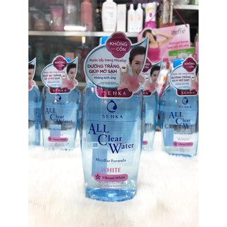 Nước tẩy trang không cồn dưỡng trắng Senka ALL Clear Water White