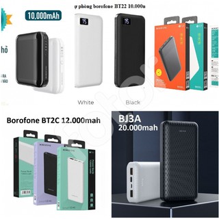 [FREESHIP] PIN SẠC DỰ PHÒNG BOROFONE 10.000mAh - 20.000mAh (BJ1, BT22, BT27, BT2C, BJ3A)
