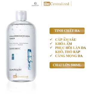 Toner nước hoa hồng Hyaluronic Acid QUARXERY 500ml cấp ẩm dưỡng ẩm cân bằng độ pH cho da khô mọi loại da