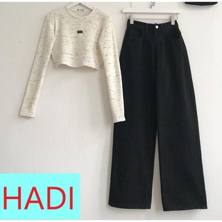 QUẦN JEAN ỐNG RỘNG NỮ LƯNG CAO MÀU ĐEN CAO CẤP HADI ĐỦ SIZE S, M, L LAI CUỐN SIÊU BASIC, ĐỈNH CAO CỦA SỰ GIẢN DỊ