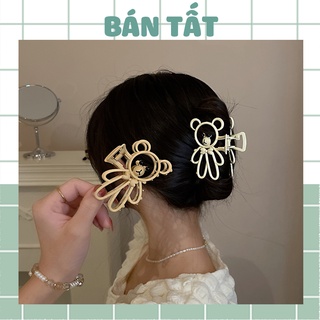 Kẹp tóc hình chú gấu dễ thương nhiều màu sắc phong cách Hàn quốc