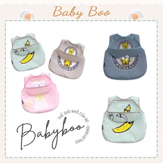 Áo yếm có máng hứng cho bé ăn dặm chống thấm Kooape Hàn Quốc [ babyboo]