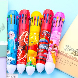 [Mã LIFEB04ALL giảm 10% tối đa 15K đơn 0Đ] Bút nhiều màu bút 10 màu in hình BNM3 bút hoạt hình bút dễ thương