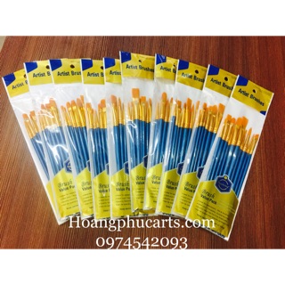 Bộ bút lông Artist Brush- bộ 8 cây đa công dụng- phù hợp cho người mới bắt đầu vẽ tranh màu nước