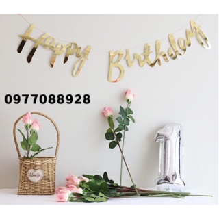 Dây chữ Happy Birthday Ép Kim