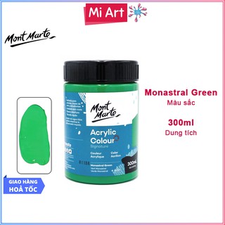 Màu Acrylic Mont Marte 300ml - Monastral Green - Acrylic Colour Paint Signature 300ml (10.1oz) - MSCH3057
