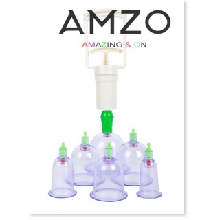 Bộ giác hơi  ống hút chân không 12 ỐNG Không Cần Dùng Lửa AMZO