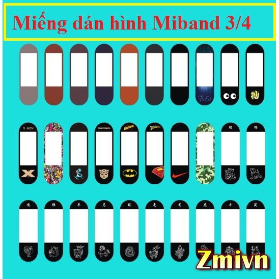 Combo3Miếng dán hình Xiaomi Miband 3/4