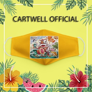Khẩu trang năm mới tết happy new year 2022 cát tường CARTWELL bảo vệ toàn diện thoáng khí dễ thở vải cotton 100% chất li