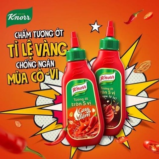 Tương ớt Knorr tròn 5 vị Cay/ cay đậm chai 220g