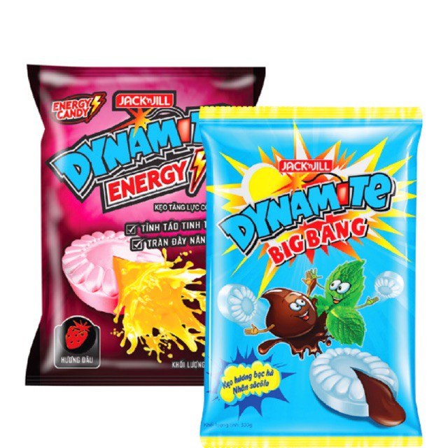 Kẹo Dynamite bigbang 2 vị socola và tăng lực dâu 330g , mua nhiều giảm giá