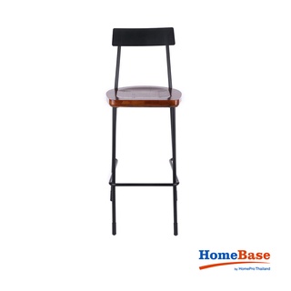 HomeBase FURDINI Ghế quầy bar bằng gỗ tự nhiên AWAKE W41,5xH107,5xD46x5cm màu gỗ óc chó