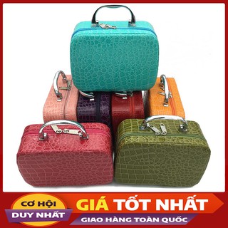 Cốp Đựng Mỹ Phẩm Mini Vân Cá Sấu Cực Sang Chảnh -Violet_Store