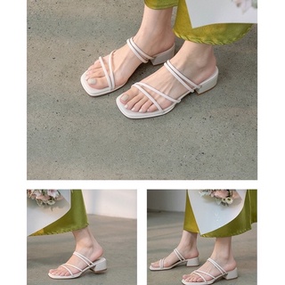 Giày sandal nữ gót vuông 5 phân  quai mảnh hot hit năm nay mã S6