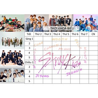Thời Khoá Biểu stray kids TKB51 A5 cute hoạt hình thần tượng idol