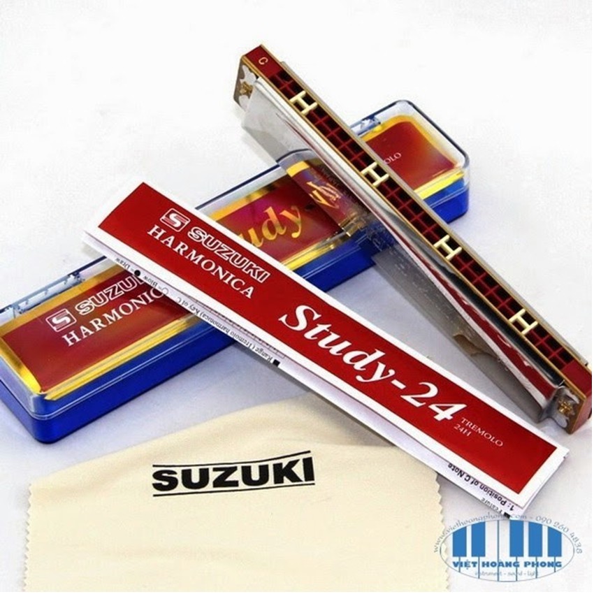 Kèn harmonica tremolo Suzuki Study 24 key C
