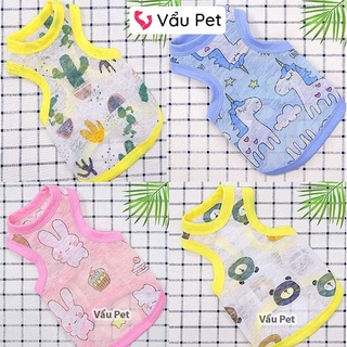 Áo cho chó mèo thun thoáng khí mùa hè - Quần áo cho chó poodle, con, lớn, mèo, thú cưng Vẩu Pet Shop