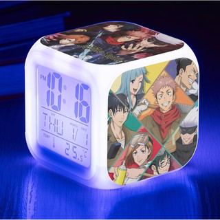 Đồng hồ LED báo thức Jujutsu Kaisen (tặng kèm pin)