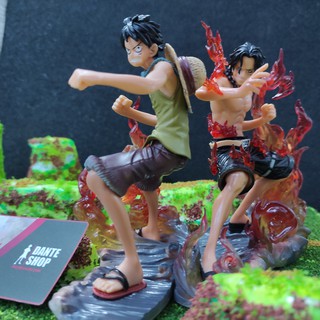 Mô hình Figure One Piece Luffy - ace Bộ 2 nhân vật 13cm