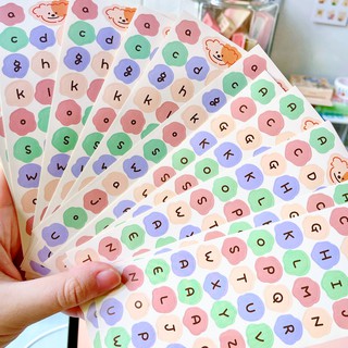 Bảng chữ cái Pastel Alphabet màu sắc dễ thương dùng trang trí sổ tay, bullet journal