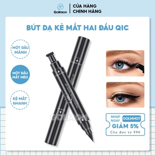 Bút dạ kẻ mắt hai đầu QIC cao cấp không lem không trôi, chống nước hiệu quả và giúp định hình nét kẻ mắt cho makeup nữ