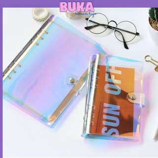 Bìa sổ còng hologram PVC, phụ kiện sổ planner, bullet journal, Kingdecor