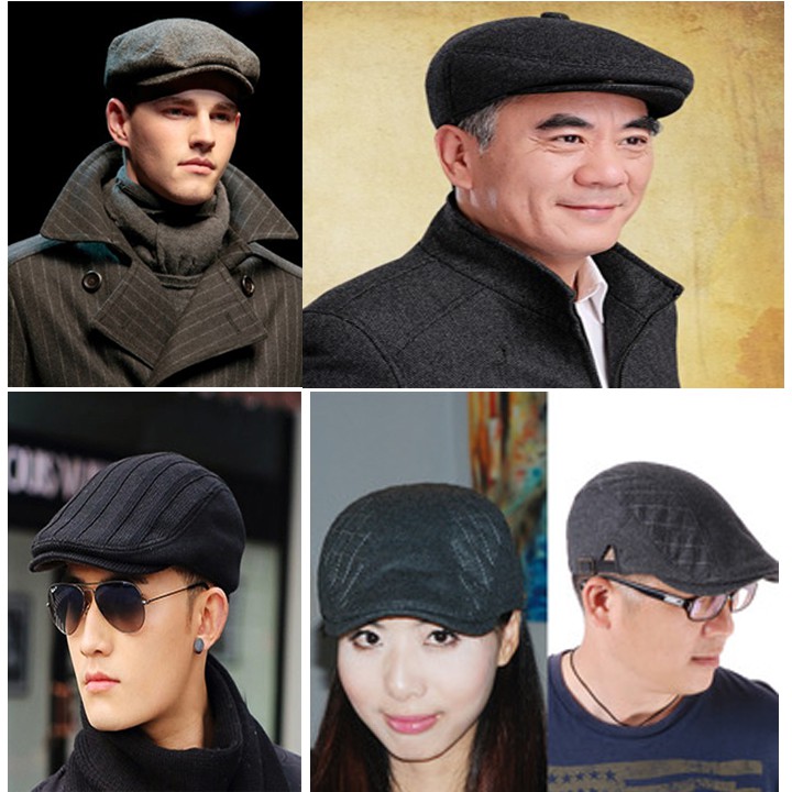 Mũ mỏ vịt nón beret nam, Nón bánh tiêu ông già
