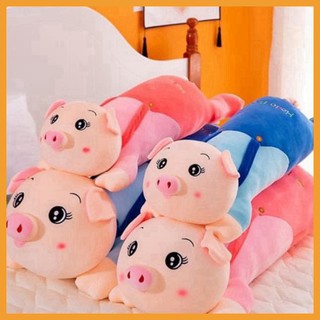 Gối ôm heo dài thú nhồi bông con lợn đáng yêu mềm mịn