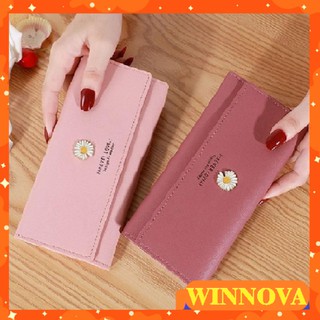 Ví nữ dài cầm tay hoa cúc đẹp đựng tiền nhiều ngăn thời trang cao cấp WINNOVA DVA2