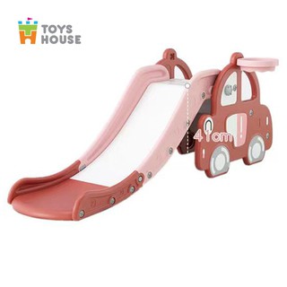 Cầu trượt kèm khung bóng rổ hình Ô tô cho bé Toyshouse WM21B061-B , hàng chính hãng cao cấp