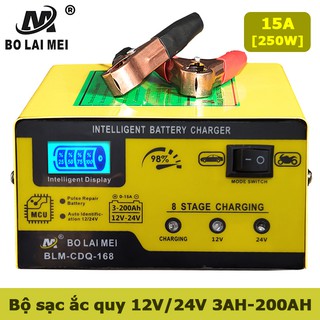 Sạc ắc quy 12v/24v 3AH - 200ah BT-168 tự ngắt