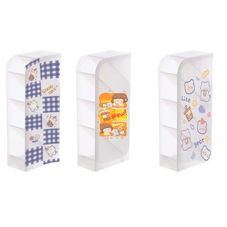 Ống cắm bút trà sữa 4 tầng CB4I22 ống cắm boba tea để đồ trang điểm kpop thần tượng hoạt hình idol