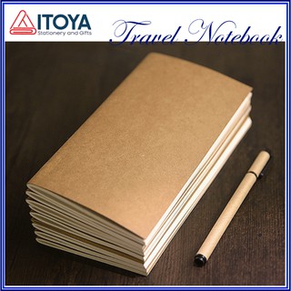 Sổ tay Travel Notebook, lõi giấy, cỡ tiêu chuẩn 21*11cm