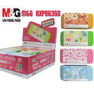 Combo 2 Cục Gôm M&amp;G AXP963G0 gôm màu , dang xéo có 4 màu(giao màu ngẫu nhiên)
