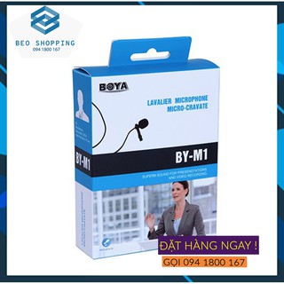 Micro BOYA BY-M1 thu âm cài áo cho điện thoại và máy ảnh  hỗ trợ livestream quay clip chính hãng