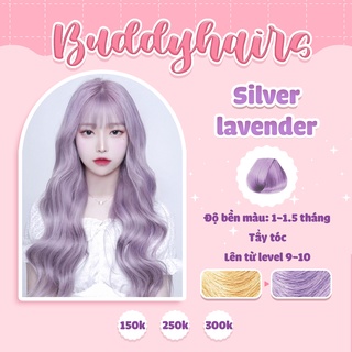 Thuốc nhuộm tóc Silver Lavender / Tím khói của Buddyhairs tặng kèm thuốc tẩy tóc 50K găng tay mũ trùm trợ nhuộm tiện ích