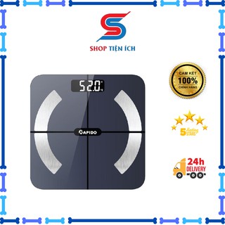 Cân điện tử sức khỏe Rapido có kết nối Bluetooth đo 11 chỉ số
