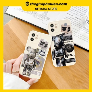 Ốp lưng iphone cạnh vuông earth bear dành cho iphone 6 đến 14promax - E107