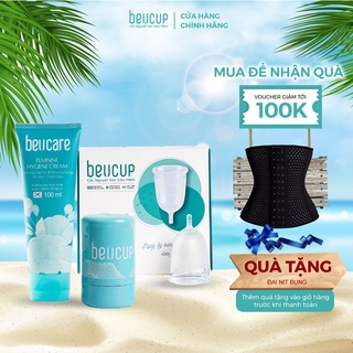 Combo 1 Bộ Cốc Nguyệt San BeUcup và 1 Dung Dịch Vệ Sinh Phụ Nữ BeUcare 100ml