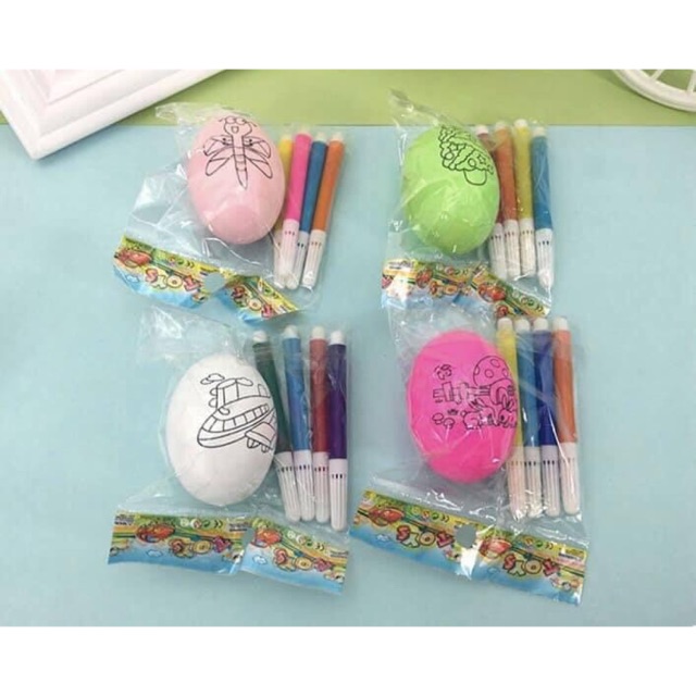 [Quà tặng mới] Combo 5 Set trứng tô màu