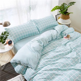 Cotton poly - kẻ chỉ xanh [ib mẫu cho shop]
