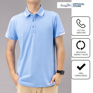 Áo Polo nam cổ bẻ phối UCO vải cotton cá sấu cao cấp, chuẩn form, sang trọng lịch sự màu trắng, xanh ATS0477 - EMSPO